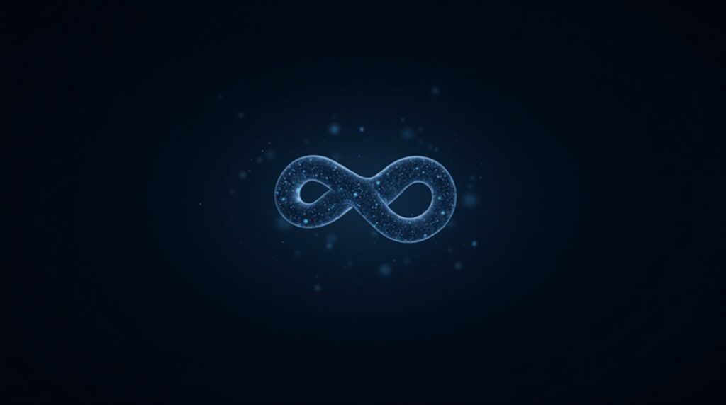 A glowing molecular omega-3 chain in marine blue light, representing omega-3 fish oil sourcing and potency.